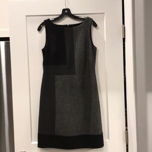 White House Black Market Dress in grays and blacks